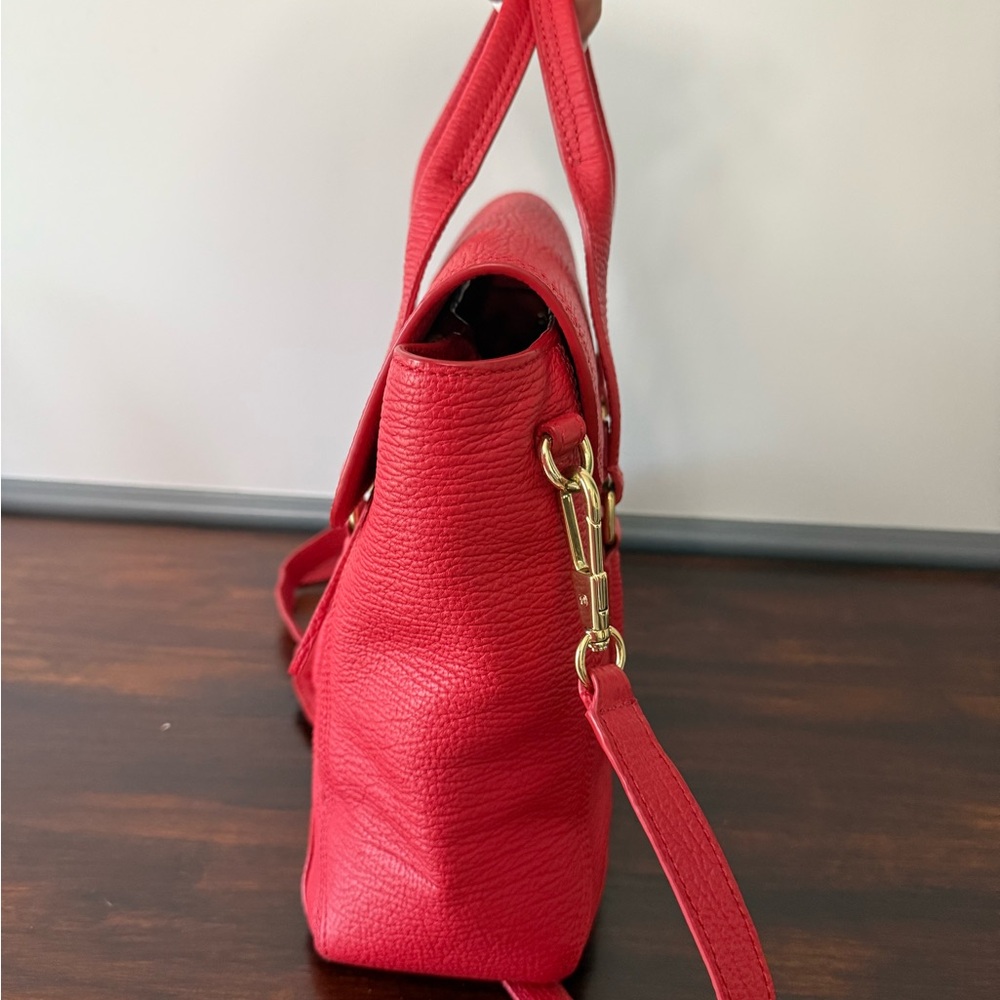 SOLD- 3.1 Phillip Lim Pashli Medium Satchel Red Pebbled Leather Crossbody Bag - Picture 5 of 11